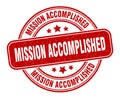 mission accomplished stamp. mission accomplished round grunge sign. Royalty Free Stock Photo