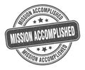 mission accomplished stamp. mission accomplished round grunge sign. Royalty Free Stock Photo