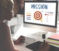 Mission Arrow Target Goals Business Dart Graphic Concept Royalty Free Stock Photo