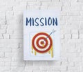 Mission Arrow Target Goals Business Dart Graphic Concept Royalty Free Stock Photo