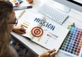 Mission Arrow Target Goals Business Dart Graphic Concept Royalty Free Stock Photo