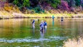 Mission, British Columbia/Canada: Fishing on Hayward Lake during a Salmon Run