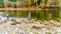 Mission, British Columbia/Canada: Fishing on Hayward Lake during a Salmon Run