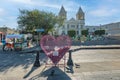 Mission building and west end of central plaza, San Jose del Cabo Centro, Mexico