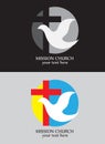 Mission church logo Royalty Free Stock Photo