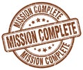 mission complete brown stamp