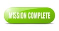 mission complete button. mission complete sign. key. push button. Royalty Free Stock Photo