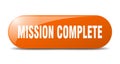 mission complete button. mission complete sign. key. push button. Royalty Free Stock Photo