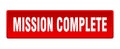 mission complete button. mission complete square isolated push button. Royalty Free Stock Photo