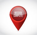 mission complete pointer sign concept