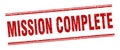 mission complete stamp. mission complete square grunge sign. Royalty Free Stock Photo