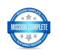 mission complete stamp sign concept