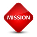 Mission elegant red diamond button Royalty Free Stock Photo