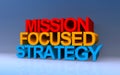 mission focused strategy on blue Royalty Free Stock Photo