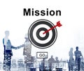 Mission Goals Target Aspirations Motivation Strategy Concept Royalty Free Stock Photo