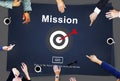 Mission Goals Target Aspirations Motivation Strategy Concept Royalty Free Stock Photo