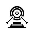 Black solid icon for Mission, target and goal Royalty Free Stock Photo