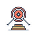 Color illustration icon for Mission, target and goal Royalty Free Stock Photo