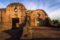 Mission of Jesus de Tavarangue - June 26, 2017: Inside the ancient Jesuit ruins of the Mission of Jesus de Tavarangue, Paraguay