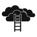 Mission ladder cloud icon, simple style
