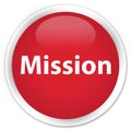 Mission premium red round button Royalty Free Stock Photo