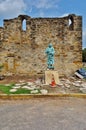 The Mission San Jose y San Miguel de Aguayo in San Antonio, Texas Royalty Free Stock Photo