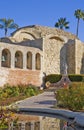 Mission San Juan Capistrano Statue and Bells Royalty Free Stock Photo