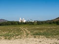 Mission San Xavier del Bac is a historic Spanish Catholic mission located about 10 miles south of Tucson, Arizona Royalty Free Stock Photo