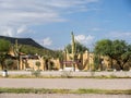 Mission San Xavier del Bac is a historic Spanish Catholic mission located about 10 miles south of Tucson, Arizona Royalty Free Stock Photo