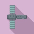 Mission space station icon flat vector. Mars spaceship Royalty Free Stock Photo