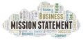 Mission Statement word cloud Royalty Free Stock Photo
