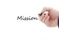 Mission text concept Royalty Free Stock Photo