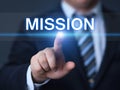 Mission Vision Strategy Company Goals Business Internet Technology concept