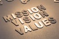 Mission, Vision and Values Royalty Free Stock Photo