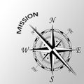 Mission written aside compass