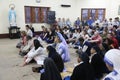 Missionaries of Charity and volunteers at Mass in Mother House, Kolkata Royalty Free Stock Photo