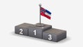 Mississippi 3D waving flag illustration on winner podium. Royalty Free Stock Photo