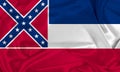 Silk Mississippi flag Royalty Free Stock Photo