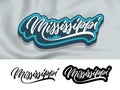 Mississippi hand lettering design Royalty Free Stock Photo