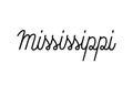 Mississippi hand lettering on white background Royalty Free Stock Photo