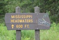 Mississippi Headwater Sign