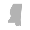 Mississippi map vector icon on white background Royalty Free Stock Photo