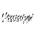 Mississippi. Modern dry brush lettering. Retro typography print. Vector handwritten inscription. USA state. Royalty Free Stock Photo