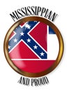 Mississippi Proud Flag Button Royalty Free Stock Photo