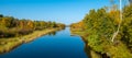 Mississippi River in Bemidji Minnesota in beautiful autumn landscape scene