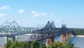 Mississippi River bridges Royalty Free Stock Photo