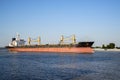 Mississippi river cargo ship Royalty Free Stock Photo