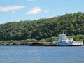 Mississippi River Tugboat and Barges Royalty Free Stock Photo