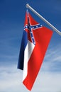 Mississippi state flag Royalty Free Stock Photo