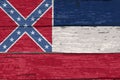 Mississippi State Flag On Old Timber Royalty Free Stock Photo